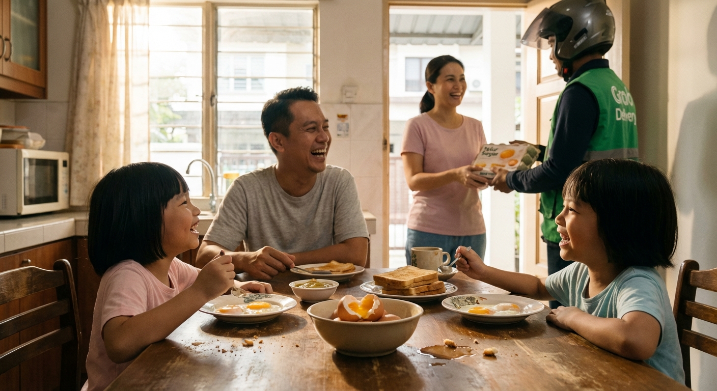 Fresh EGGHEY eggs in a carton