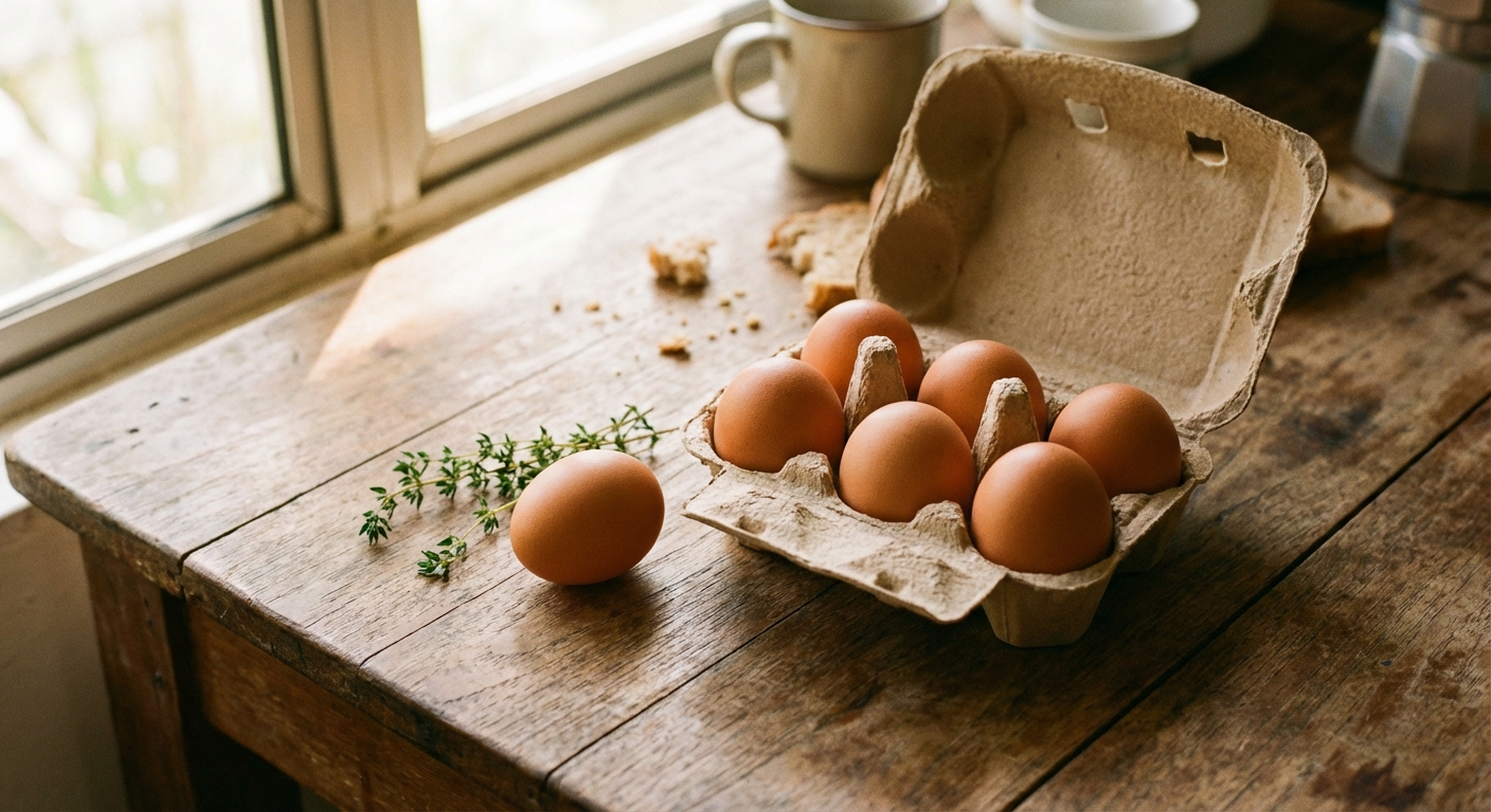 Delicious breakfast plate with EGGHEY eggs