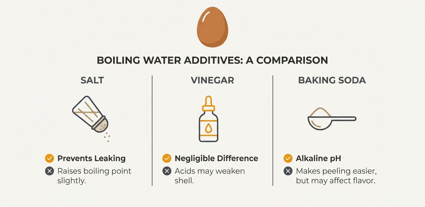 Salt and vinegar in the kitchen