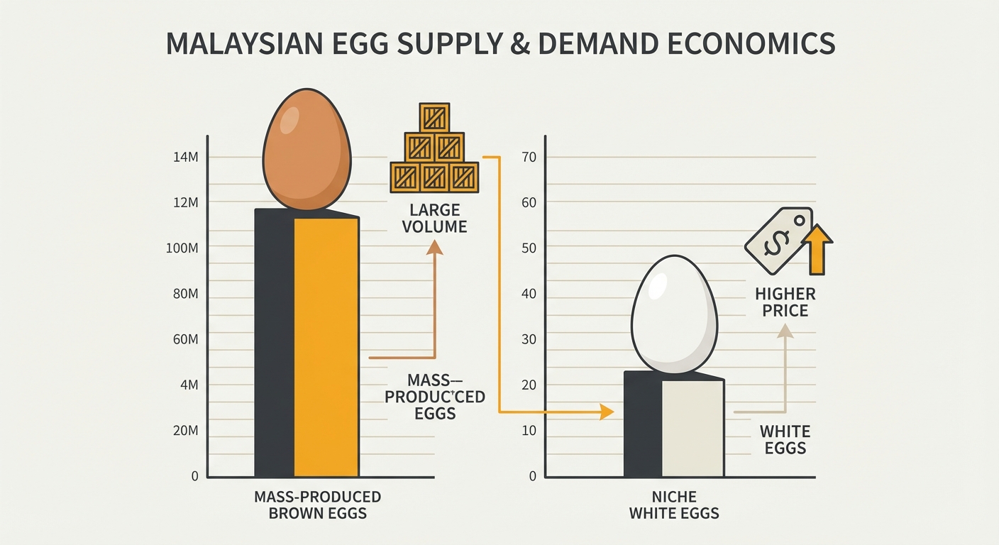 Grocery store egg aisle display